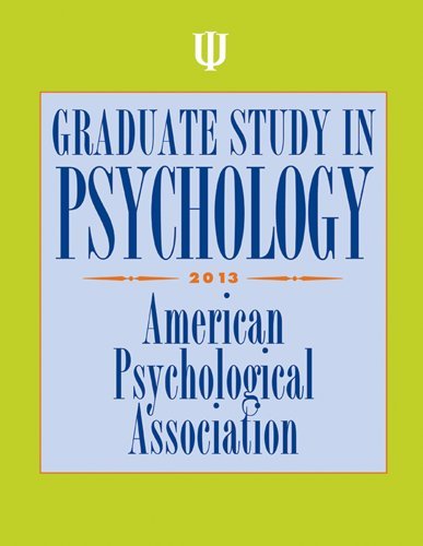 9781433812200: Graduate Study in Psychology 2013