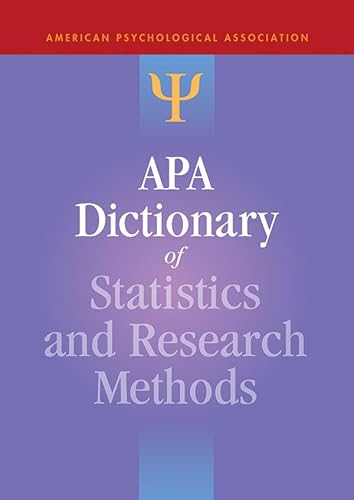 Stock image for APA Dictionary of Statistics and Research Methods (APA Reference Books) (APA Reference Books Collection) for sale by BooksRun