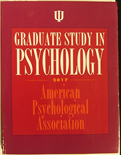 Stock image for Graduate Study in Psychology for sale by Magus Books Seattle
