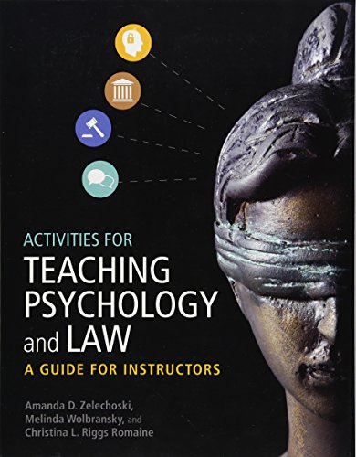 Stock image for Activities for Teaching Psychology and Law: A Guide for Instructors for sale by Books Unplugged