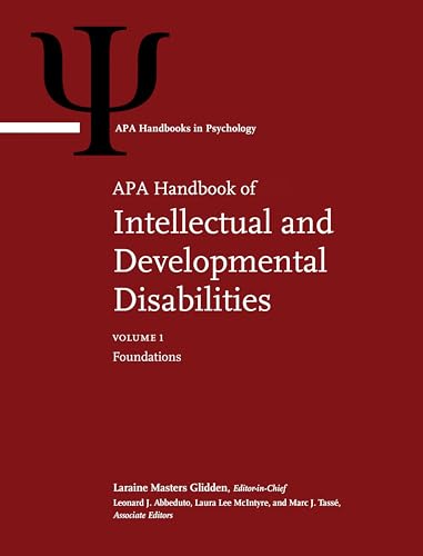 Imagen de archivo de APA Handbook of Intellectual and Developmental Disabilities APA Handbooks in Psychology a la venta por PBShop.store UK