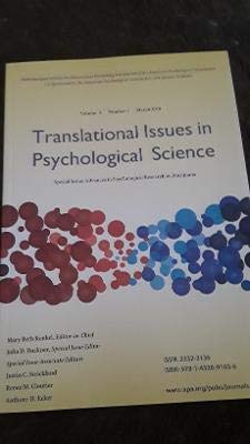 Stock image for Translational Issues in Psychological Science for sale by dsmbooks