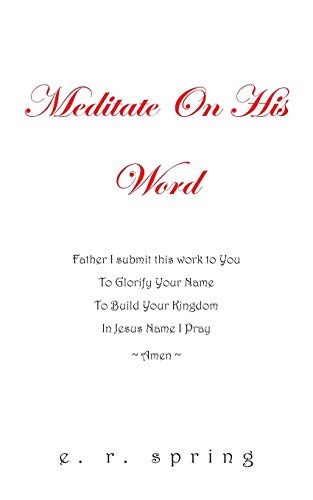 Imagen de archivo de Meditate On His Word a la venta por Chiron Media