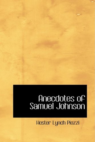 Imagen de archivo de Anecdotes of Samuel Johnson a la venta por Bookmans