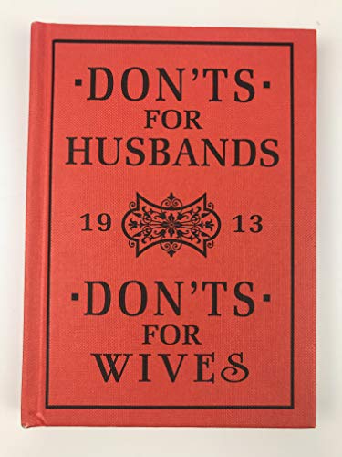 Imagen de archivo de Don'ts for Husbands & Don'ts for Wives a la venta por SecondSale