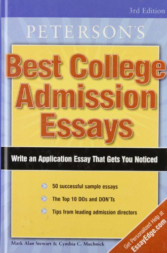 Imagen de archivo de Peterson's Best College Admission Essays a la venta por ThriftBooks-Dallas