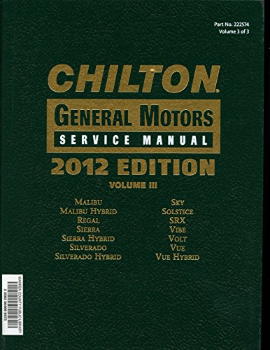 Stock image for Chilton General Motors Service Manual for sale by Better World Books