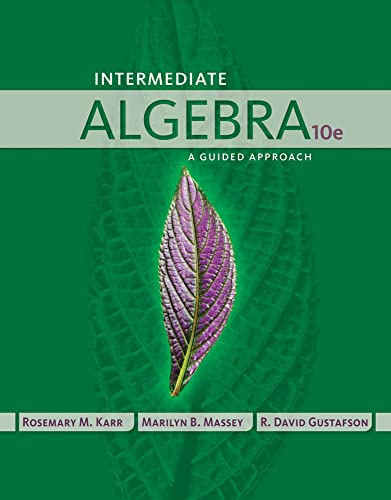 Stock image for Intermediate Algebra: A Guided Approach for sale by BooksRun