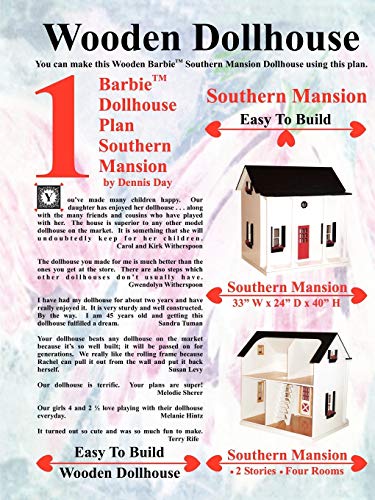 Beispielbild fr Barbie Dollhouse Plan Southern Mansion zum Verkauf von PBShop.store US
