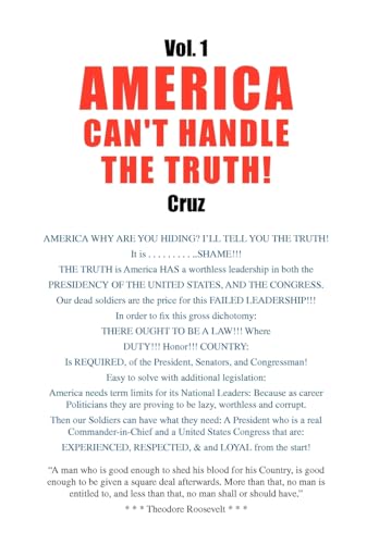 Vol. 1 America Can\\ t Handle the Truth - Cruz, Sevim