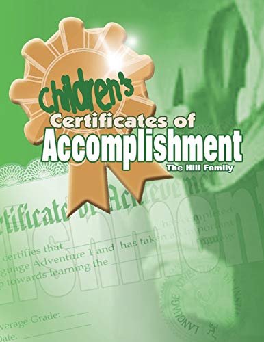 Beispielbild fr Children's Certificates of Accomplishment zum Verkauf von Chiron Media