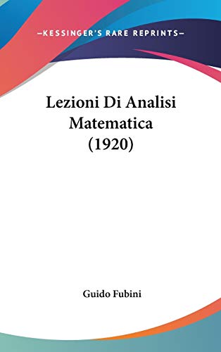 9781436665964: Lezioni Di Analisi Matematica (1920)