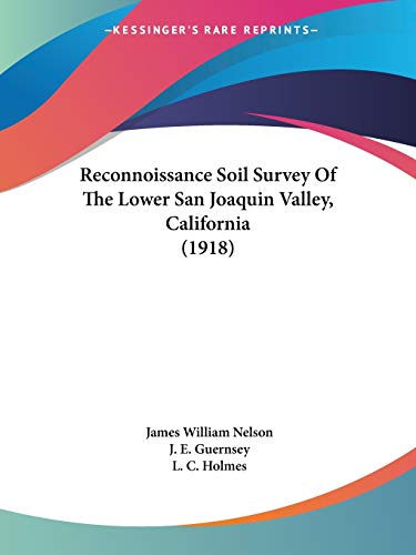 Imagen de archivo de Reconnoissance Soil Survey Of The Lower San Joaquin Valley, California (1918) a la venta por California Books