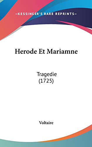 9781437498769: Herode Et Mariamne: Tragedie (1725)