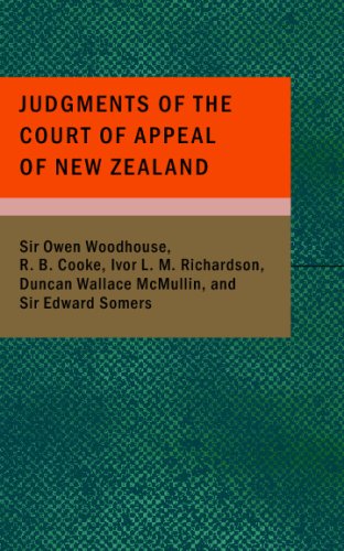 Stock image for Judgments of the Court of Appeal of New Zealand on Proceedings to Review Aspects of the Report of th: C.A. 95/81 for sale by Revaluation Books