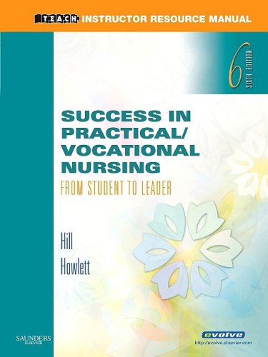 Imagen de archivo de Success in Practical/Vocational Nursing: From Student to Leader (Instructor Resource Manual) a la venta por dsmbooks