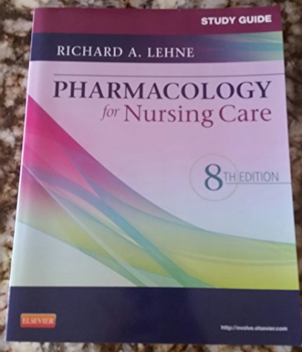 Beispielbild fr Study Guide for Pharmacology for Nursing Care, 8e zum Verkauf von SecondSale