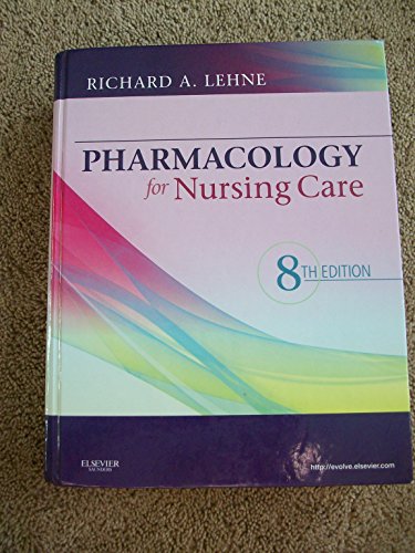 Imagen de archivo de Pharmacology for Nursing Care a la venta por BookHolders