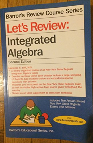 Stock image for Let's Review: Integrated Algebra (Let's Review Series) for sale by Your Online Bookstore