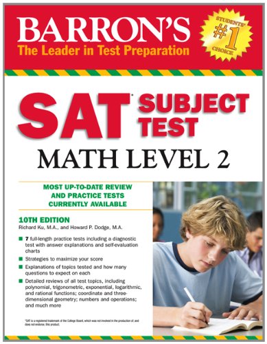 Beispielbild fr Barron's SAT Subject Test Math Level 2, 10th Edition zum Verkauf von Wonder Book