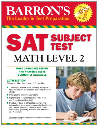 Stock image for Barron's SAT Subject Test Math Level 2, 10th Edition for sale by SecondSale