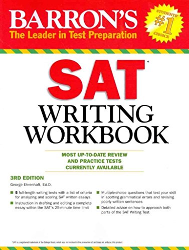 Beispielbild fr Barron's SAT Writing Workbook, 3rd Edition zum Verkauf von Wonder Book