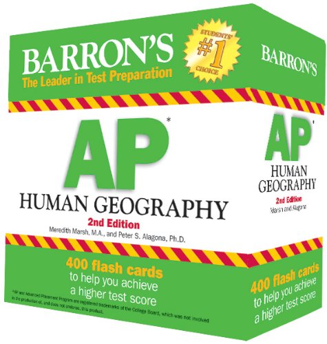 Beispielbild fr Barron's AP Human Geography Flash Cards, 2nd Edition zum Verkauf von Half Price Books Inc.