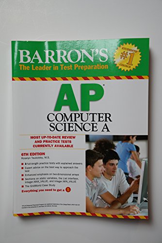 Beispielbild fr Barron's AP Computer Science A, 6th Edition zum Verkauf von Wonder Book