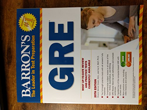 Beispielbild fr Barron's GRE, 20th Edition zum Verkauf von Your Online Bookstore