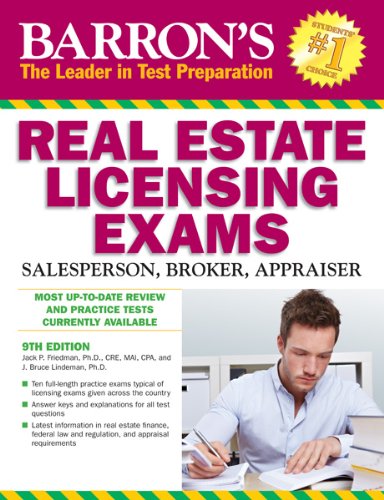 Imagen de archivo de Barron's Real Estate Licensing Exams, 9th Edition a la venta por Better World Books