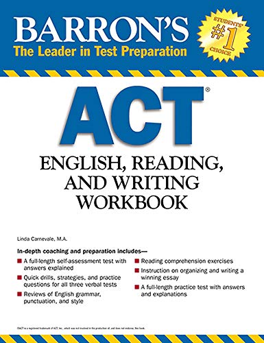 Imagen de archivo de Barron's ACT English, Reading and Writing Workbook, 2nd Edition a la venta por Orion Tech