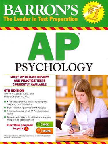 Imagen de archivo de Barron's AP Psychology, 6th Edition a la venta por Better World Books