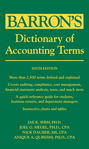 Imagen de archivo de Dictionary of Accounting Terms (Barron's Business Dictionaries) a la venta por HPB-Red