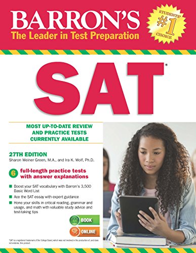 Imagen de archivo de Barron's SAT : Most Up-To Date Review and Practice Tests Currently Available a la venta por Better World Books