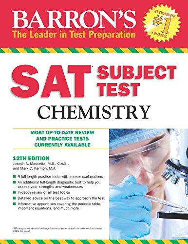 Stock image for Barron's SAT Subject Test Chemistry, 12th Edition for sale by SecondSale