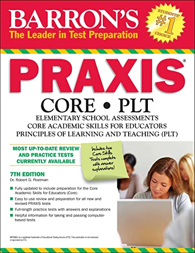 9781438003788: PRAXIS: CORE/PLT (Barron's Test Prep)
