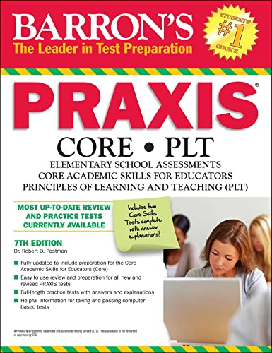 Stock image for PRAXIS: CORE/PLT (Barron's Test Prep) for sale by Your Online Bookstore