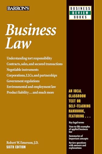 Beispielbild fr Business Law zum Verkauf von Better World Books
