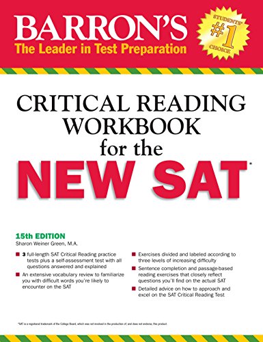 Imagen de archivo de Barron's Reading Workbook for the NEW SAT (Critical Reading Workbook for the Sat) a la venta por SecondSale