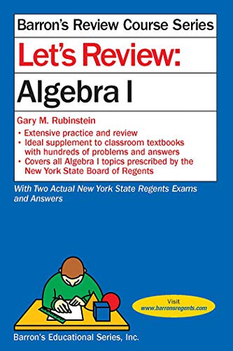 Beispielbild fr Let's Review Algebra I (Let's Review Series) zum Verkauf von SecondSale