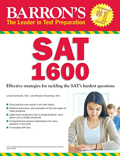 Beispielbild fr Barron's SAT 1600 : Aiming for the Perfect Score zum Verkauf von Better World Books