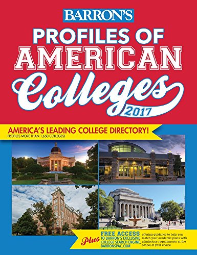 Imagen de archivo de Profiles of American Colleges 2017 a la venta por Better World Books: West