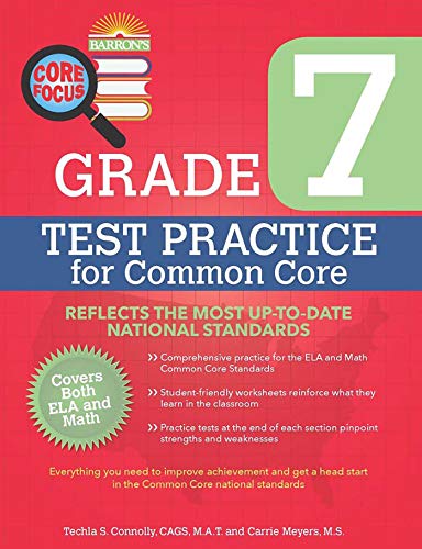 9781438007069: Barron's Core Focus - Grade 7 Test Practice for Common Core