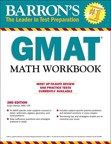 Stock image for GMAT Math Workbook (Barrons Test Prep) for sale by Zoom Books Company