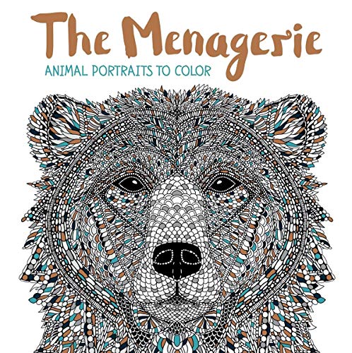 9781438008509: The Menagerie: Animal Portraits to Color