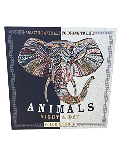 9781438008974: Animals Night & Day Adult Coloring Book: Amazing Animals to Bring to Life