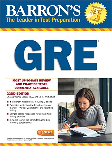 Stock image for Barron's GRE, 22nd Edition for sale by BookHolders