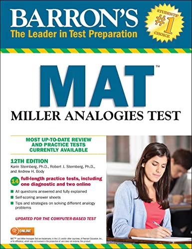 Imagen de archivo de MAT: Miller Analogies Test (Barron's Test Prep) a la venta por SecondSale