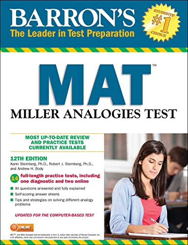 Stock image for MAT: Miller Analogies Test (Barrons Test Prep) for sale by Off The Shelf