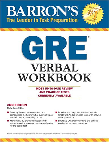Beispielbild fr GRE Verbal Workbook zum Verkauf von Better World Books